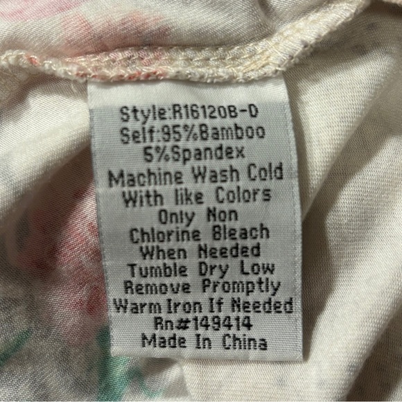 Johnny Was Mystery Print Ladies V-Neck Long Sleeves Boho Sz Small - Picture 6 of 10